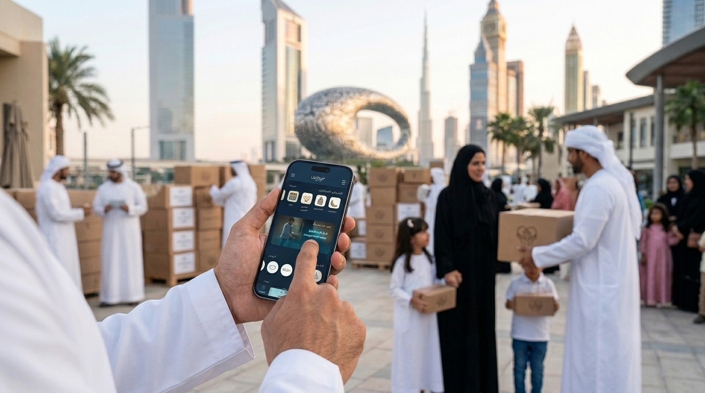 Smart charity donation using a mobile app in the UAE to support humanitarian aid