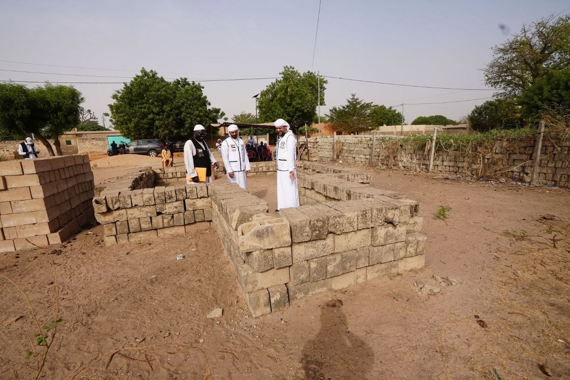 International Charity Organization delegation inspecting a charitable construction project site during the first half of 2026.